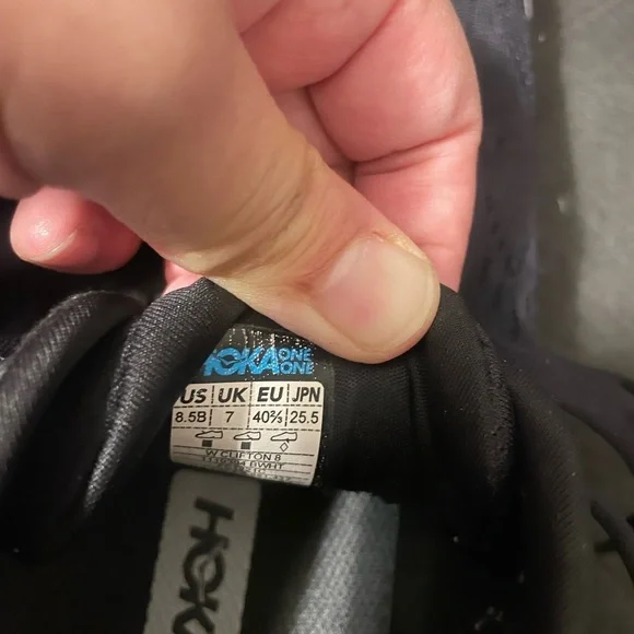 Hoka One One Black and White Athletic Shoes with Maximalist Cushioning - Picture 8 of 11